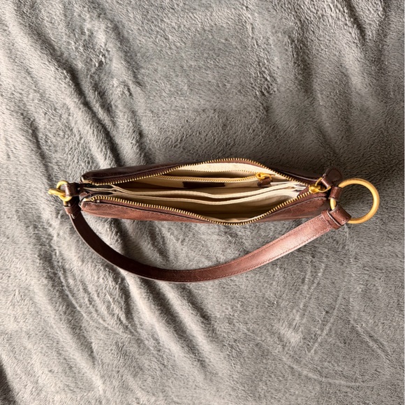 Zara Brown Faux Leather Women's Shoulder Bag - Picture 3 of 6